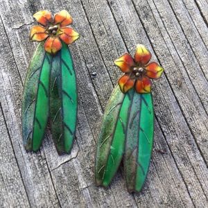 Laurel Burch-style Earrings